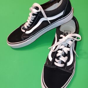 Vans Off The Wall (507698) Black Suede Shoes Preowned Men's Sz 8/Women's 9.5